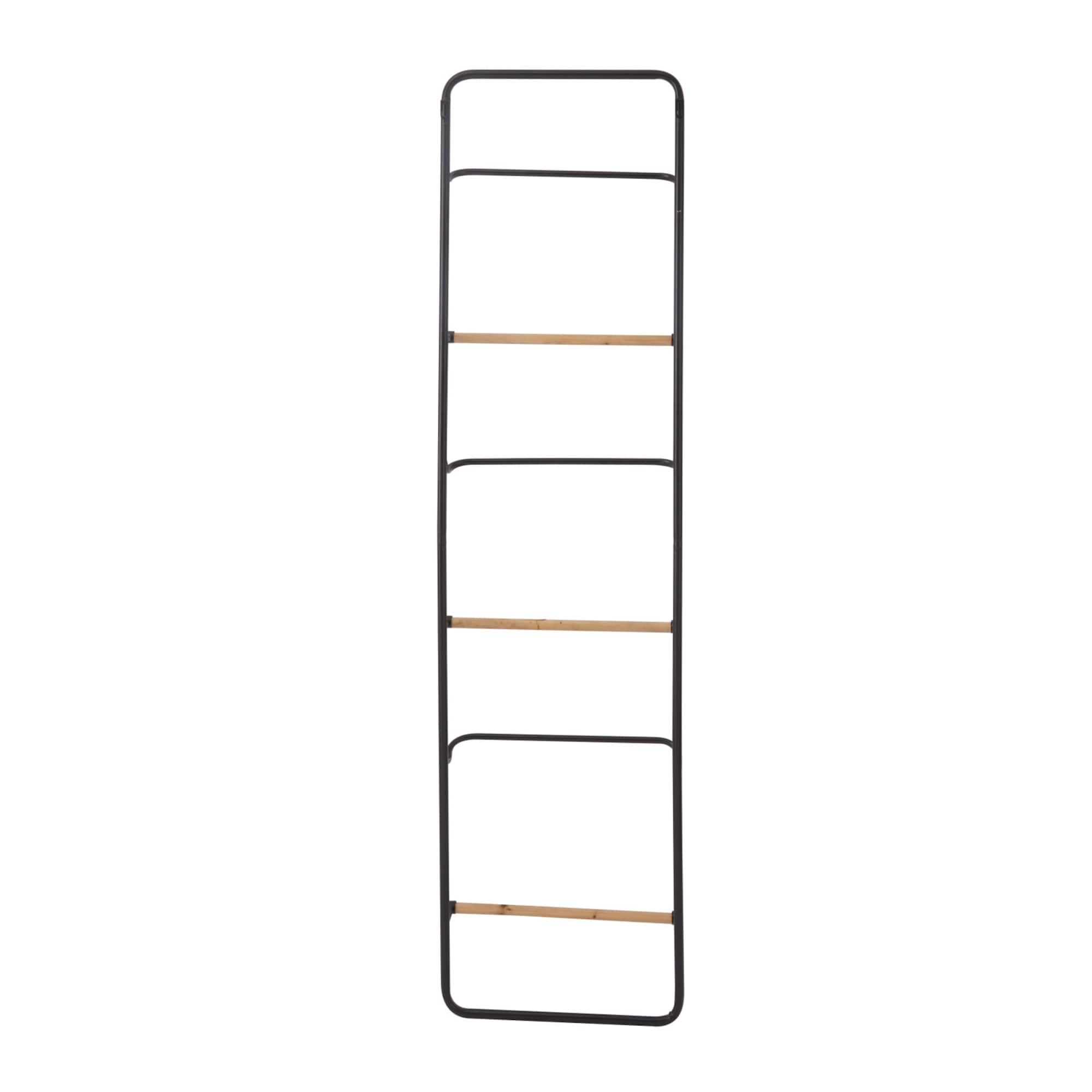 Black Metal Wall Mounted 6 Rack Magazine Holder